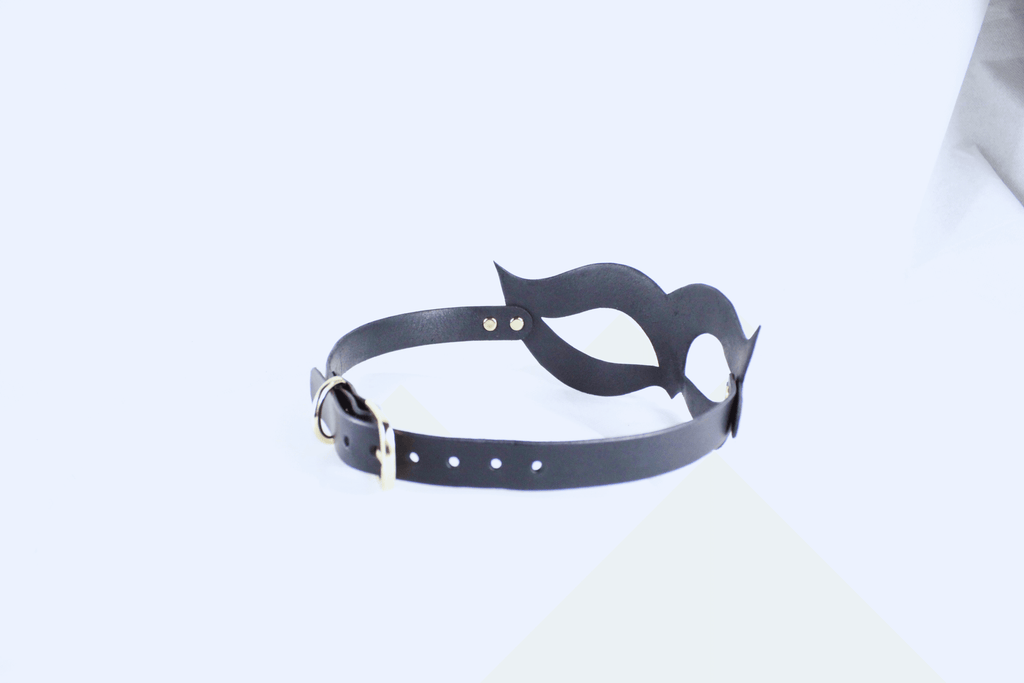 Bondage Mask – Handmade Leather Fetish Mask with Adjustable Strap