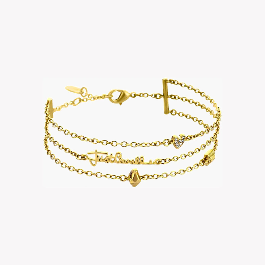 Just Cavalli Women's Gold Brass Bracelet, Bold Style | Jcbr00620200