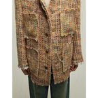 Fringed multi pocket jacket