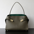 Luxury Genuine Leather Tote Bag for Women, Large Capacity, Top-Grain Cowhide, Handheld Shoulder Bag, HUG Style