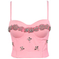 Sexy Fishbone Strapless Bra with Rhinestone Pattern for Performance