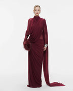 Pleated Cape Dress