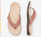 Women's casual flat bottomed PU metal home flip flops