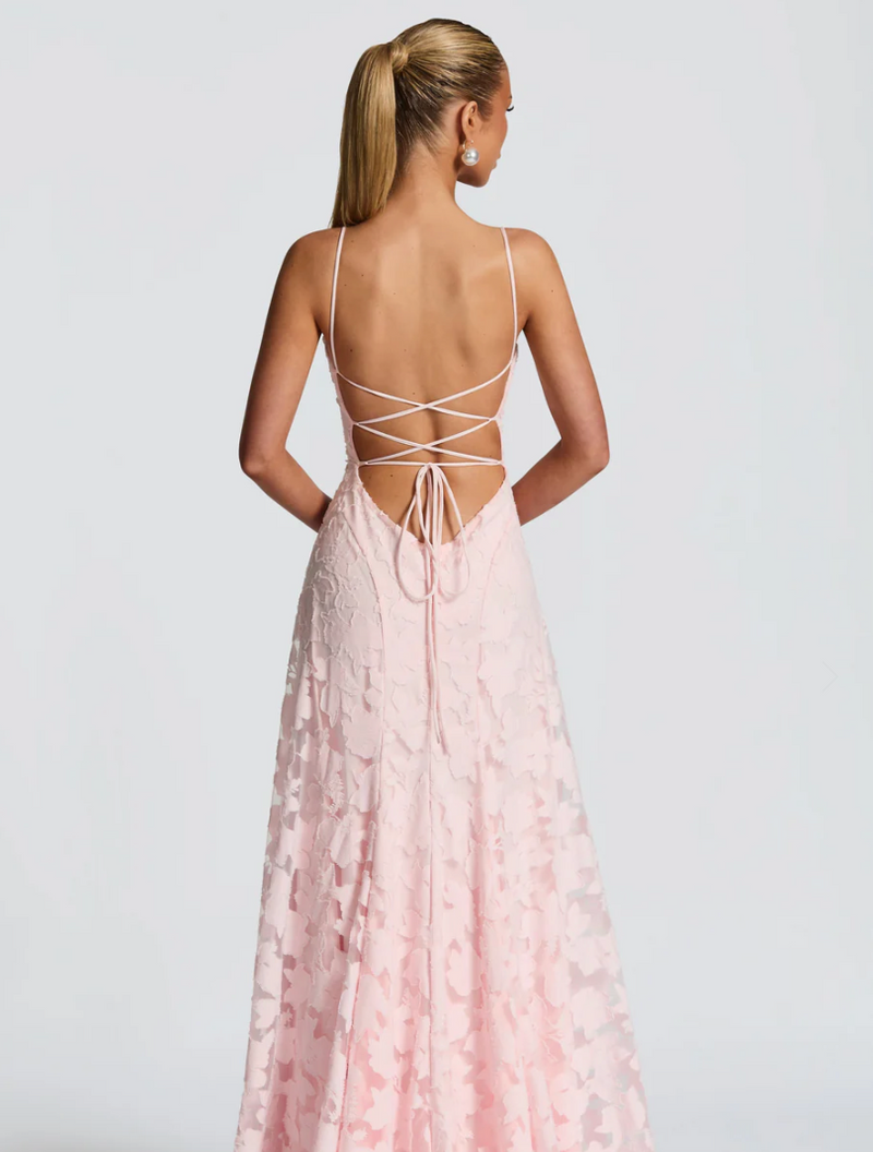 Lace halter dress