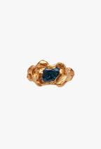 Retro inlaid gemstone ring