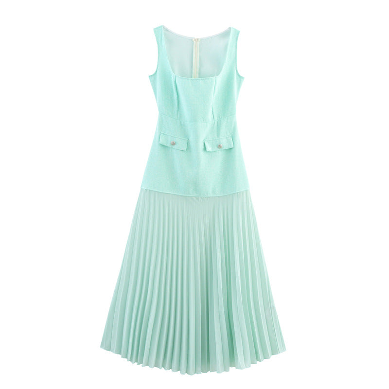 Design Sense Unique Versatile Fitted Slim Casual French Vintage Dress