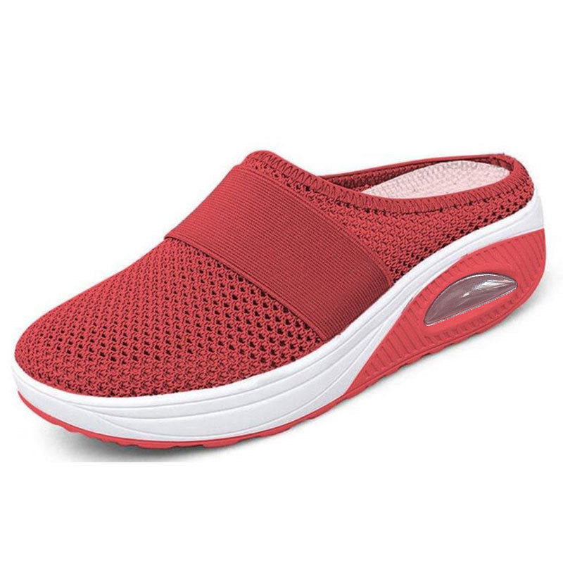 Women's Sandals - European and American Style Open-Toe Large Size Chunky Heel Half Slippers