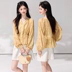 Chiffon Long Sleeve Shirt for Women, Elegant and LuxuriousYouthful and Stylish Spring Floral Top