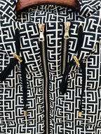 Newest Witner Fashion Designer Jacket Women's Sleeveless Monogram Printed Puffy Hooded Down Vest
