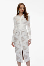 lace embroidered dress
