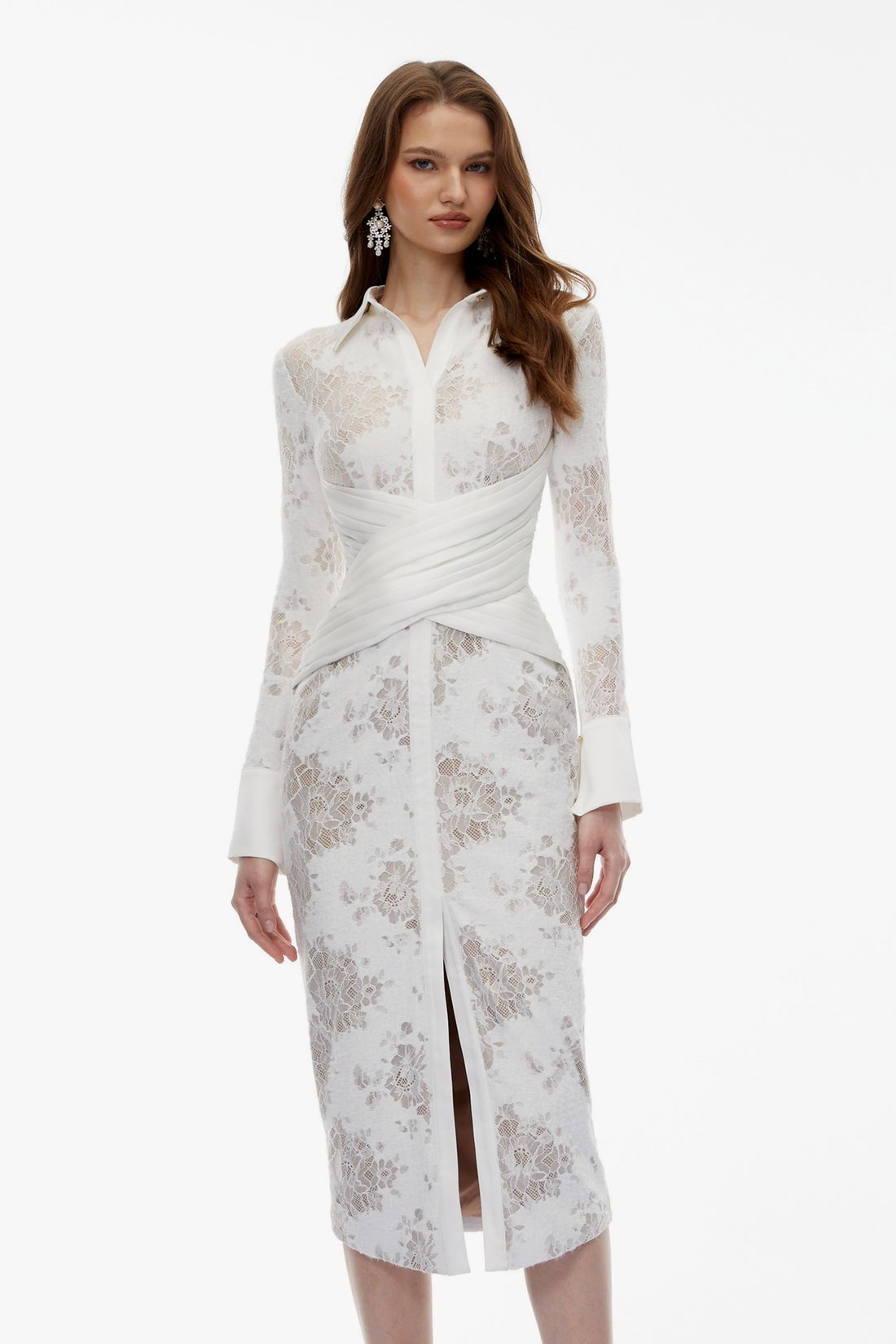 lace embroidered dress