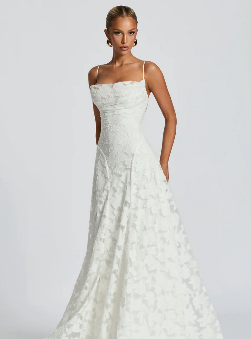 Lace halter dress