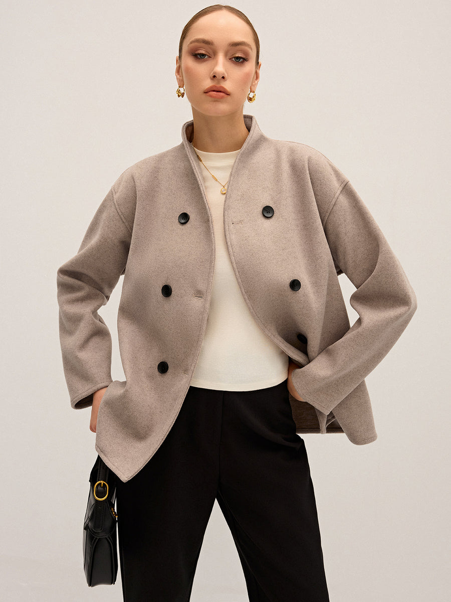 Double-Breasted Wool Coat