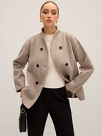 Double-Breasted Wool Coat