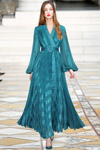 Women's Fashion Casual Pleated Slim Waist Royal Sister Pure Desire French Dress