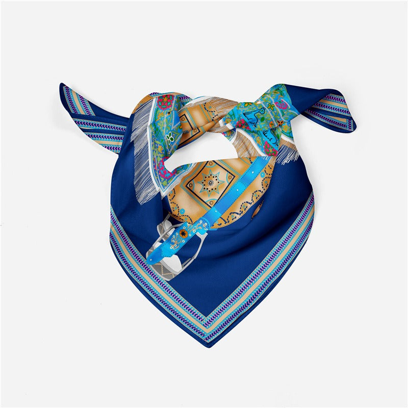Literary saddle scarf