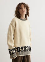 Wool jacquard sweater