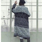 Luxury High Quality Sequined Knit Long Cardigan Women Winter Autumn Brand Thicken Cashmere Sweater Jacket Knitwear Coat