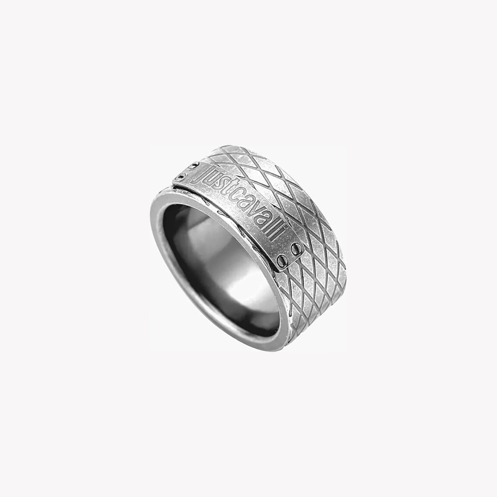 Just Cavalli Men's Silver Stainless Steel Ring | Jcrg50040111