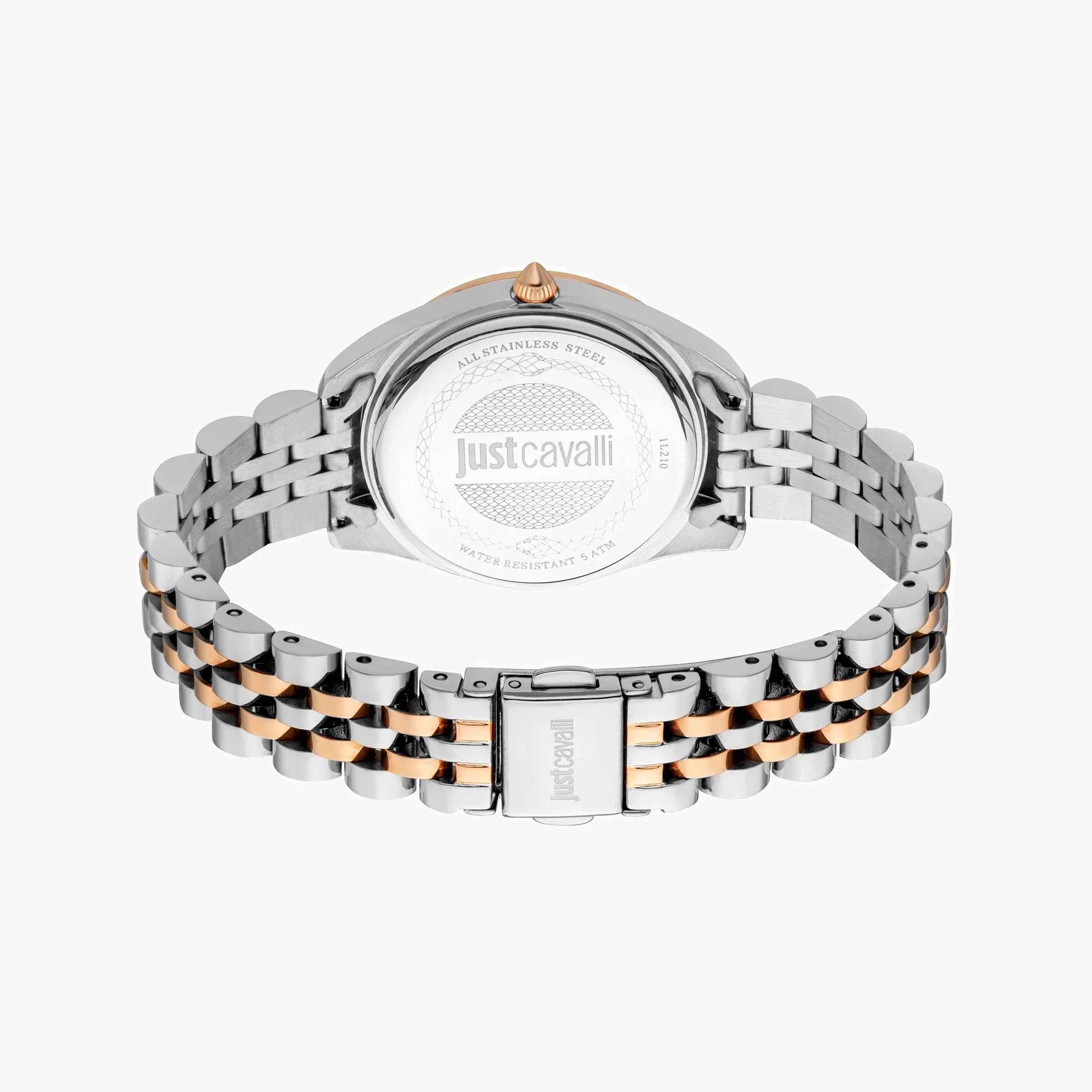 Just Cavalli Women's Two Tone Stainless Steel Watch, Silver Dial | Jc1l210m0505