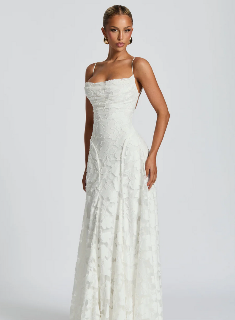 Lace halter dress