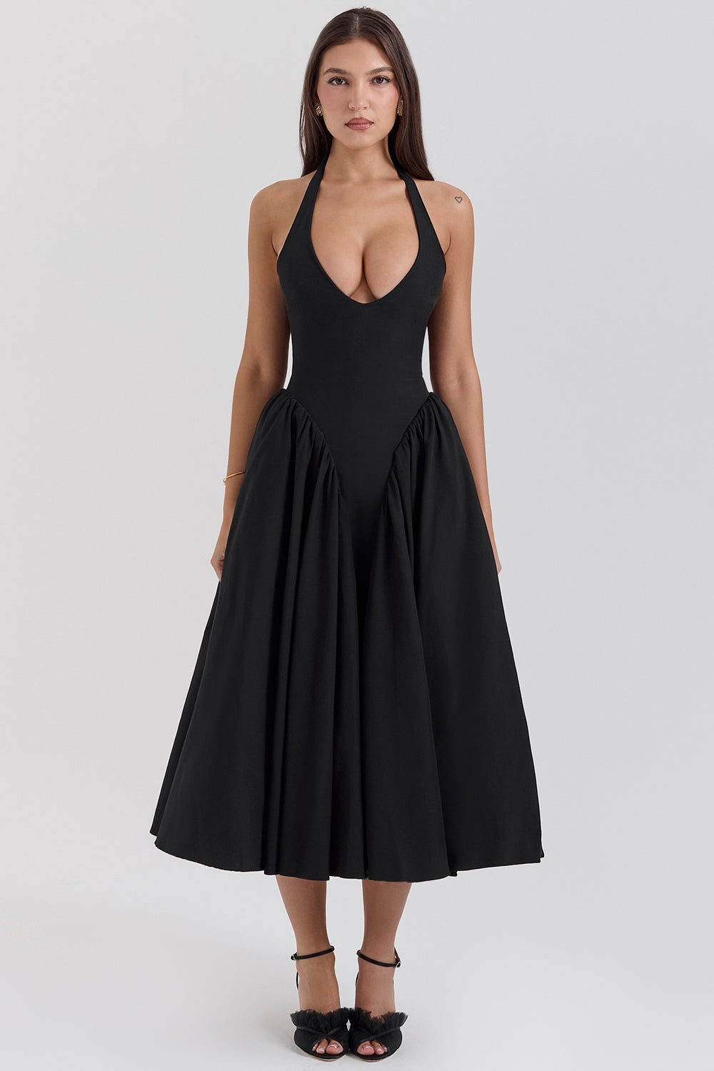V-Neck Backless Dress