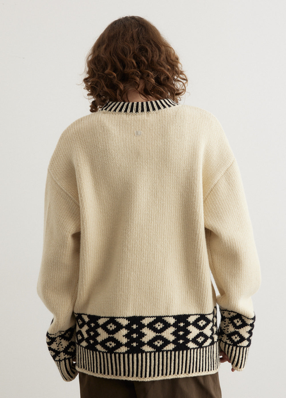 Wool jacquard sweater