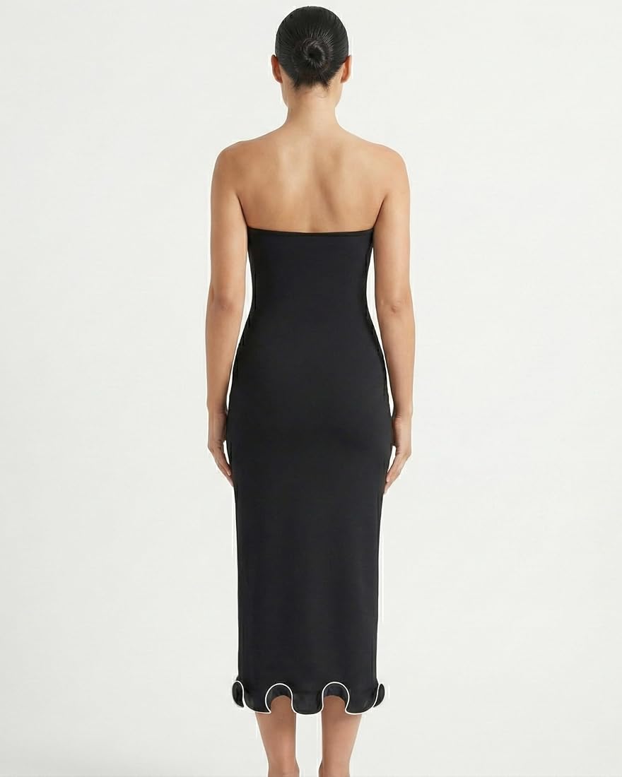 Ruffle Lotus leaf dress