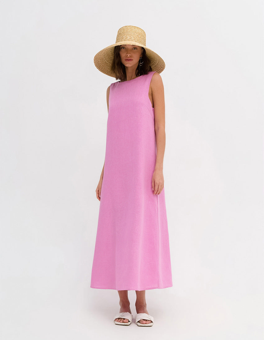 French Cotton Linen Dress