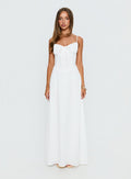 Lace up A-line solid dress
