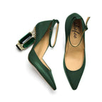 shoes Fashion women's high heels. About 10.5 cm heel height. Crystal heel Four Seasons Women's Shoes Pointed shoes 34-45
