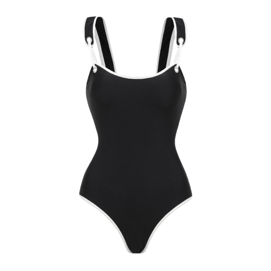 Black One-Piece Swimsuit for Women with Elegant Design