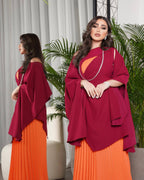 Pressed Shawl Dress Women Party Big Swing Two-piece Elegant Slim Temperament Middle East Lady Dinner Luxury Maxi Clothing