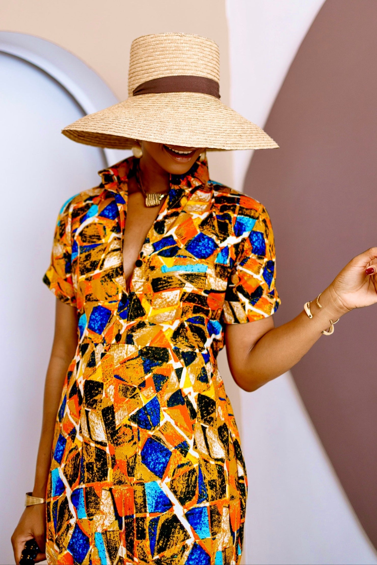 Confident African Ankara Tiered Maxi Dress-3