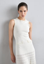 Pearl bead knit dress