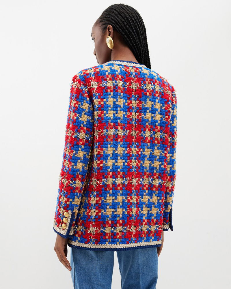 Plaid Tweed Coat
