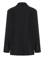 Fashion Women's Blazer Notched Collar Single Breasted Rhinestone Irregular Loose Solid Suit Jackets Autumn New