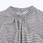 Retro style irregular design wave point dress