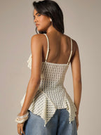 Lace ruffle top