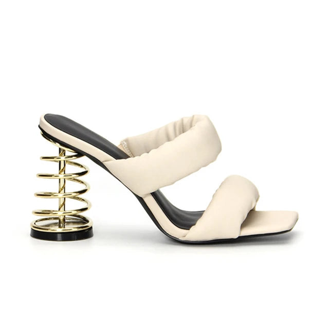 Women Slippers Spring Strange High Heels Ladies Gladiator Sandals Summer Outdoor Slides Prom Dress Shoes Designer Mules