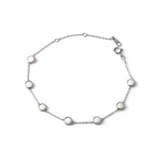 925 Sterling Silver Retro Seven Opal Bracelet Light Luxury Chain Fine Jewelry Wedding Party Gift