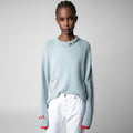 Letter Love Embroidered Embroidered Handmade Hooked Cashmere Knitted Sweater Female