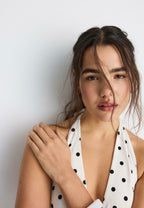 Polka Dot Backless Dress