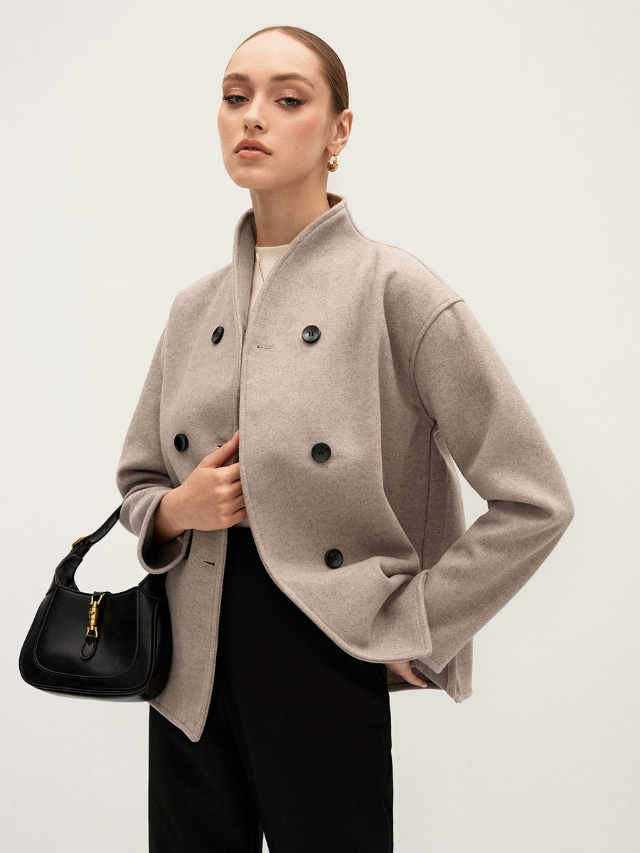 Double-Breasted Wool Coat