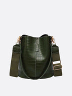 Croc Crossbody Bucket Bag