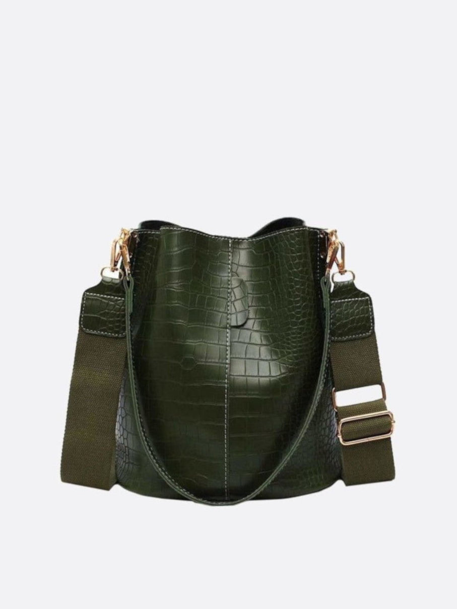 Croc Crossbody Bucket Bag