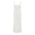 Sexy Backless Sleeveless Solid Color Fitted Elegant Evening Dress with Lace Women's Strapless Dress