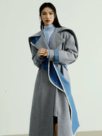 Patchwork Woolen Coat