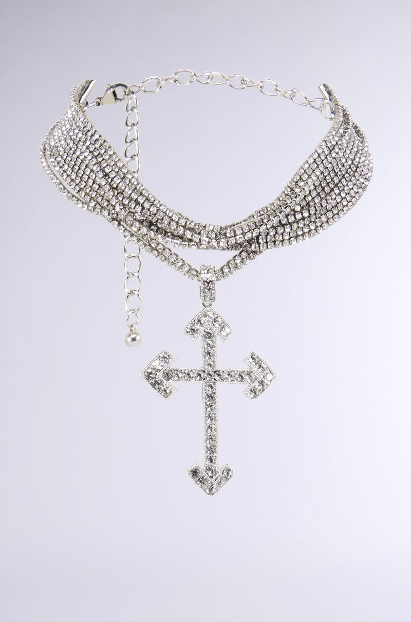 Cross Choker Necklace