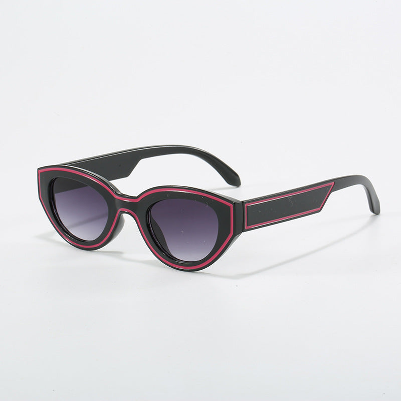 Retro oval dot paint sunglasses